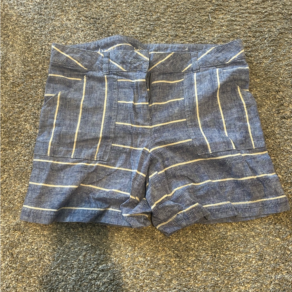 LOFT Blue and Cream Shorts